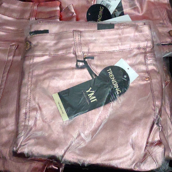 YMI COLLECTIONS Metallic Longleg Pants (Rose Pink) 2X - Picture 11 of 13